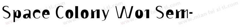 Space Colony W01 Sem字体转换